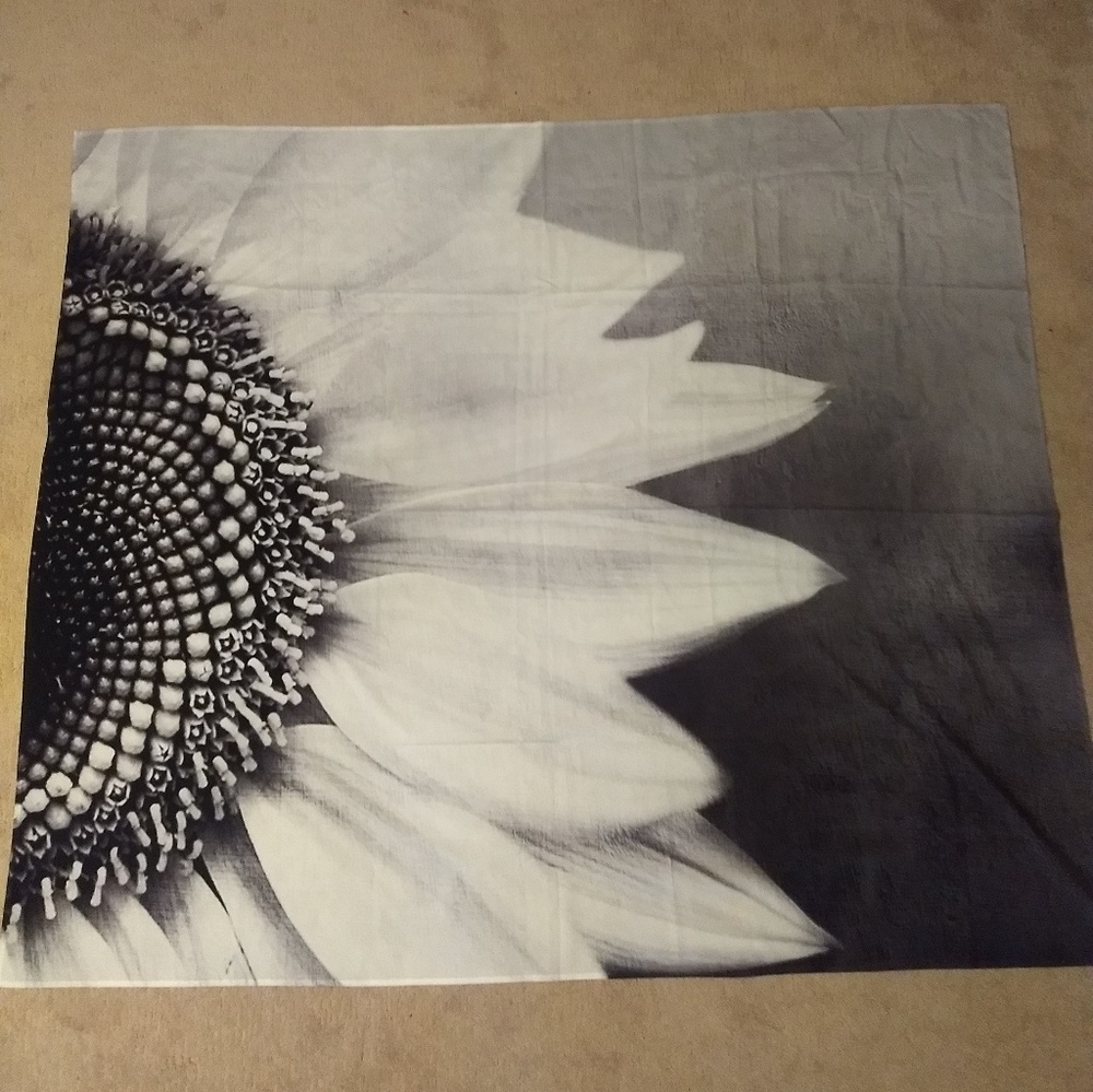 Black and White Sunflower Tapestry